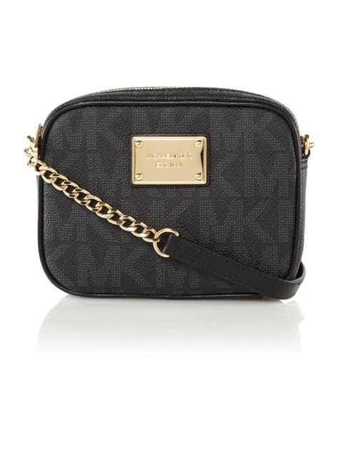 michael kors jet set mini black cross body bag|Michael Kors jetset crossbody bag.